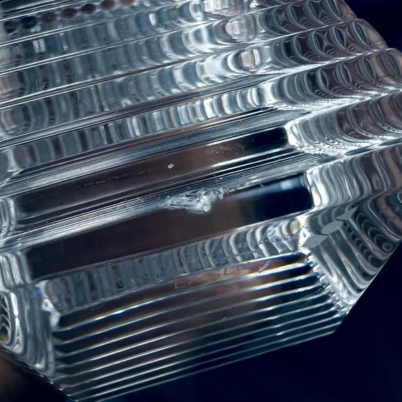 Val St Lambert Crystal Laslo Metropolis Candlestick Candle Holder Glass Decor - Picture 9 of 15